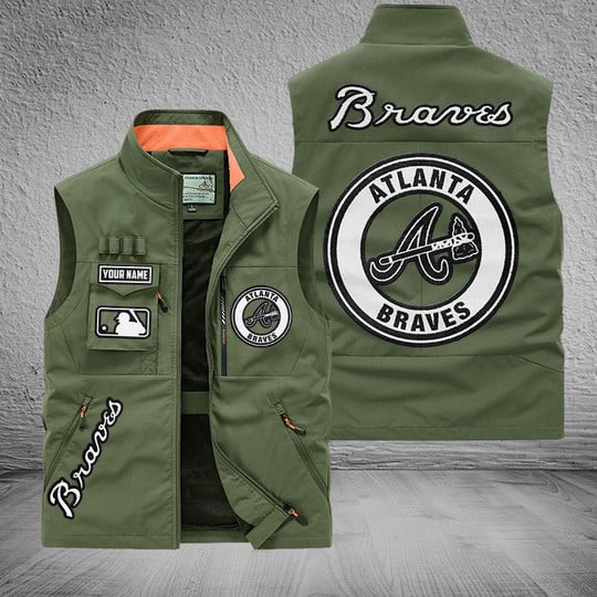 LIMITED EDITION - NEW CUSTOMIZED MLB09 ABS ATLANTA BRAVES SLEEVELESS VEST