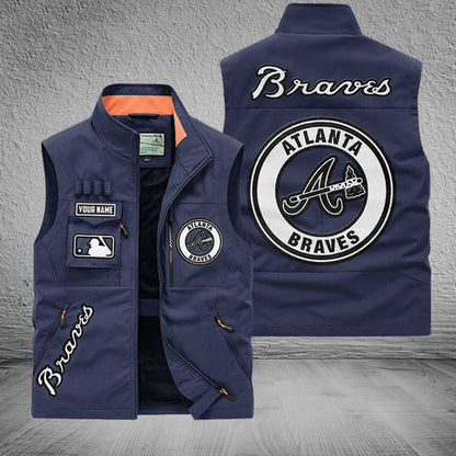 LIMITED EDITION - NEW CUSTOMIZED MLB09 ABS ATLANTA BRAVES SLEEVELESS VEST