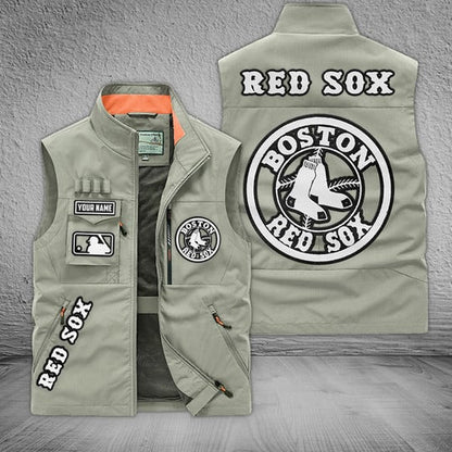 LIMITED EDITION - NEW CUSTOMIZED MLB03 BRS BOSTON RED SOX SLEEVELESS VEST