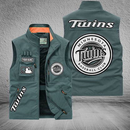 LIMITED EDITION - NEW CUSTOMIZED MLB22 MTS MINNESOTA TWINS SLEEVELESS VEST