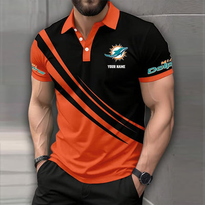 LIMITED EDITION - NEW CUSTOMIZED NFL19 MDP MIAMI DOLPHINS POLO SHIRT