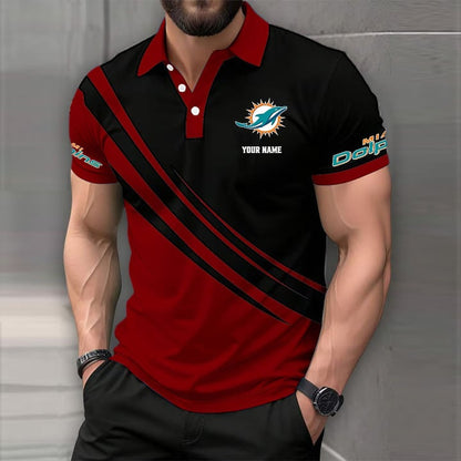 LIMITED EDITION - NEW CUSTOMIZED NFL19 MDP MIAMI DOLPHINS POLO SHIRT