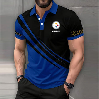 LIMITED EDITION - NEW CUSTOMIZED NFL14 PSB PITTSBURGH STEELERS POLO SHIRT
