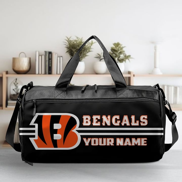 LIMITED EDITION - NEW CUSTOMIZED NFL16 CCB CINCINNATI BENGALS SPORTS FITNESS BAG
