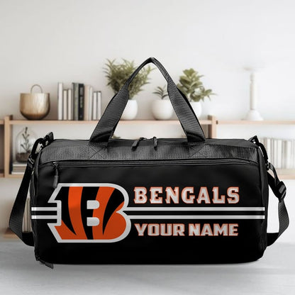 LIMITED EDITION - NEW CUSTOMIZED NFL16 CCB CINCINNATI BENGALS SPORTS FITNESS BAG