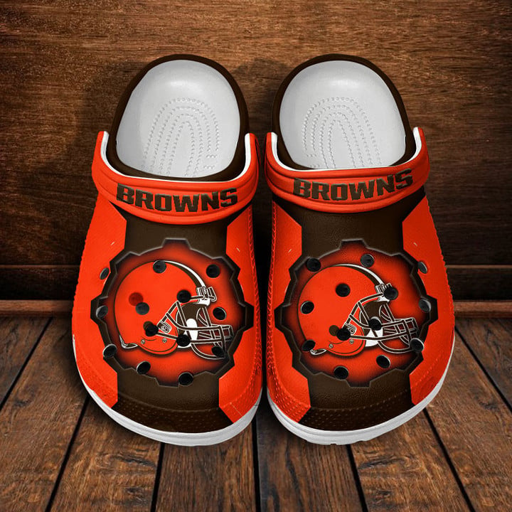 LIMITED EDITION - NEW CUSTOMIZED NFL29 CLB CLEVELAND BROWNS CLOGS