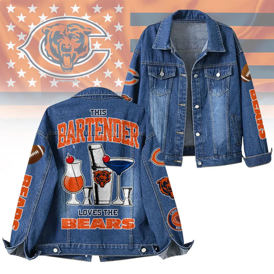 LIMITED EDITION - NEW PREMIUM NFL26 CCB CHICAGO BEARS DENIM JACKET