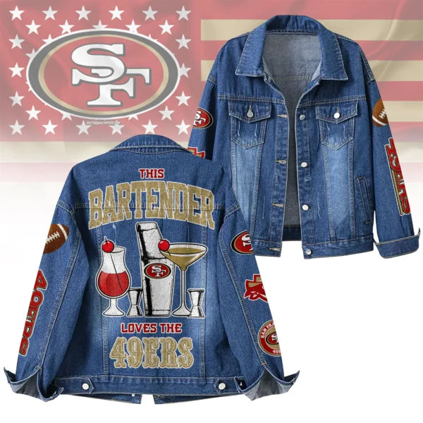 LIMITED EDITION - NEW PREMIUM NFL11 SF49 SAN FRANCISCO 49ERS DENIM JACKET