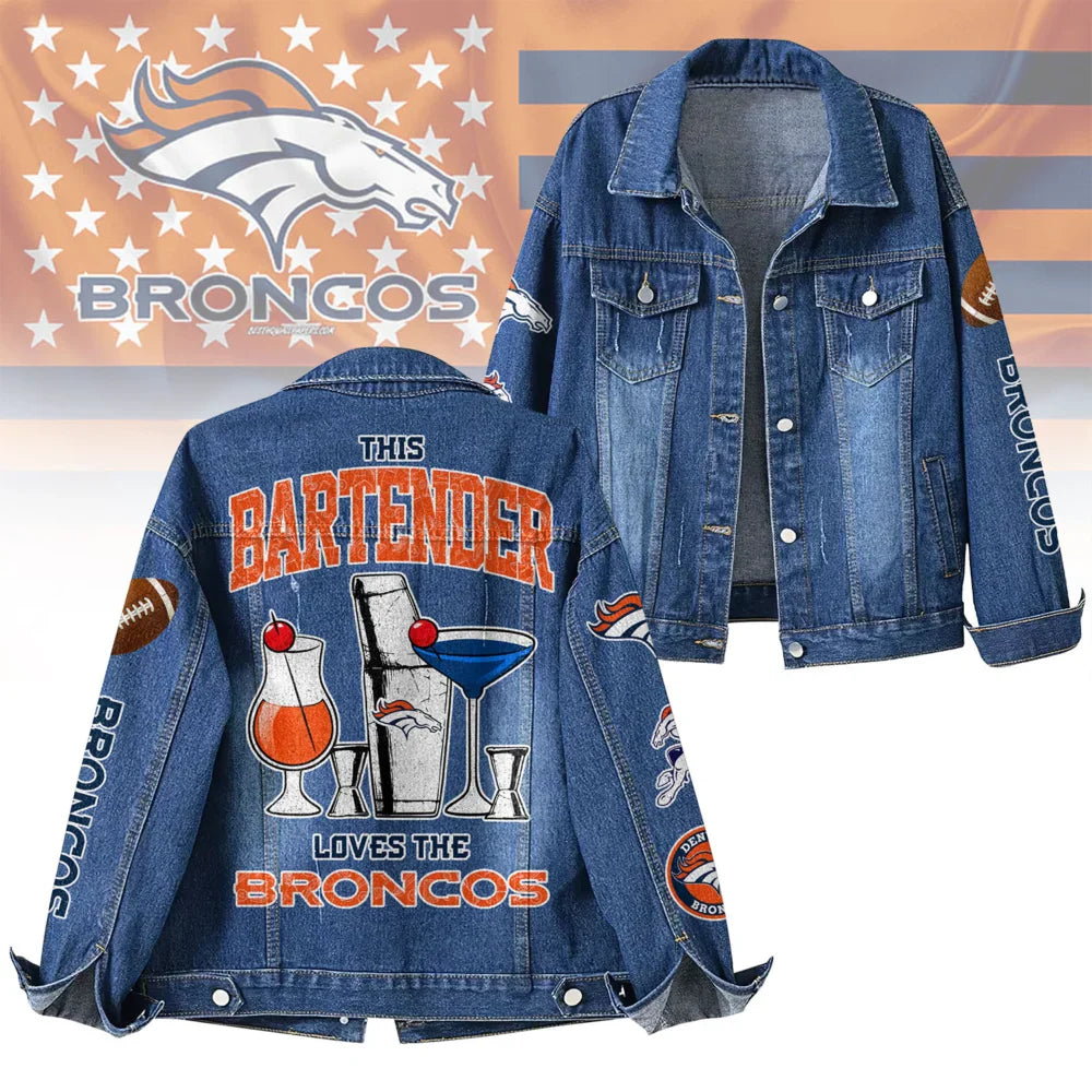 LIMITED EDITION - NEW PREMIUM NFL13 DVB DENVER BRONCOS DENIM JACKET