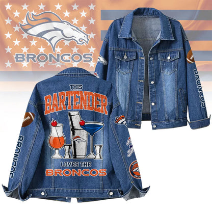 LIMITED EDITION - NEW PREMIUM NFL13 DVB DENVER BRONCOS DENIM JACKET