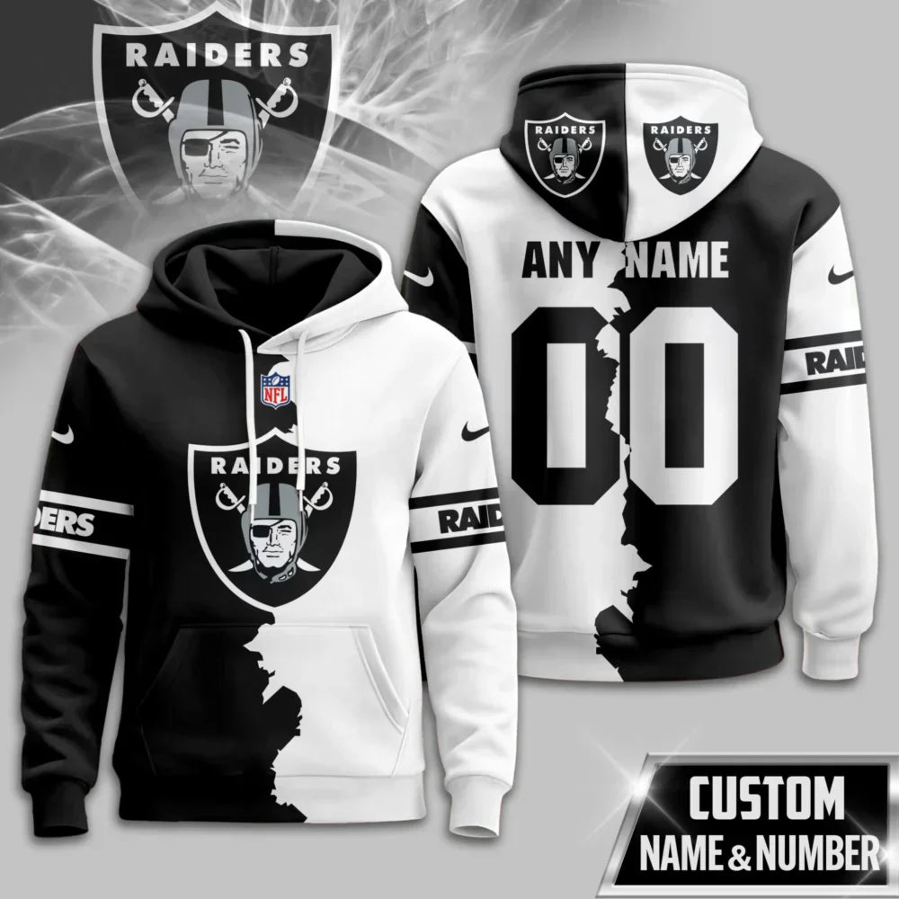 LIMITED EDITION - NEW CUSTOMIZED NFL07 LVR LAS VEGAS RAIDERS UNISEX T-SHIRT, POLO, HOODIE & JACKETS
