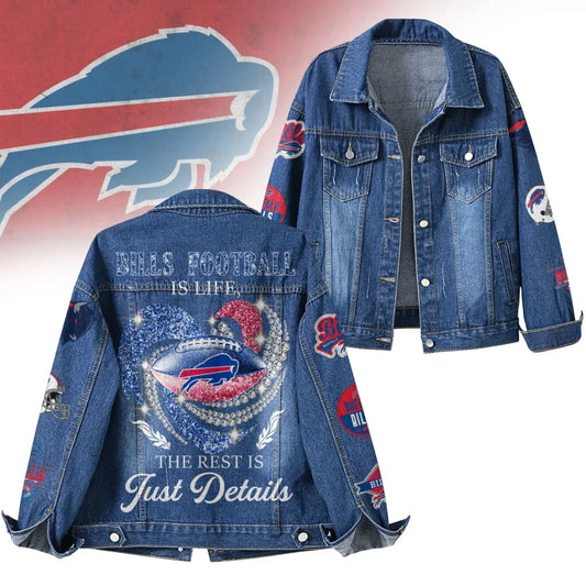 LIMITED EDITION - NEW PREMIUM NFL03 BFB BUFFALO BILLS DENIM JACKET