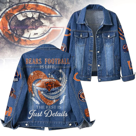 LIMITED EDITION - NEW PREMIUM NFL26 CCB CHICAGO BEARS DENIM JACKET