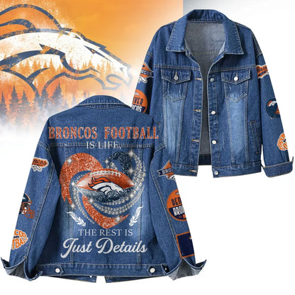 LIMITED EDITION - NEW PREMIUM NFL13 DVB DENVER BRONCOS DENIM JACKET