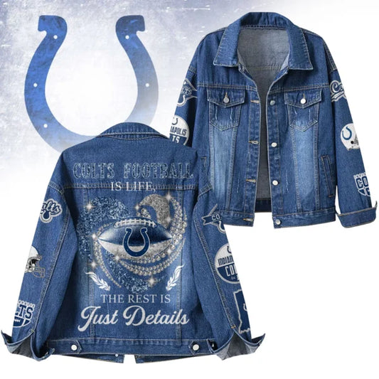 LIMITED EDITION - NEW PREMIUM NFL17 IDC INDIANAPOLIS COLTS DENIM JACKET