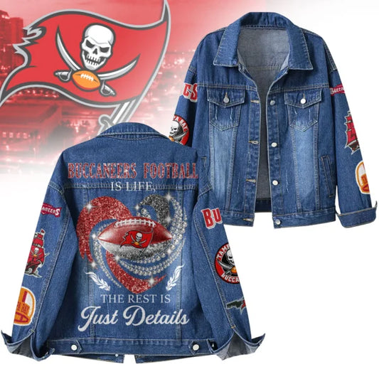 LIMITED EDITION - NEW PREMIUM NFL10 TBB TAMPA BAY BUCCANEERS DENIM JACKET