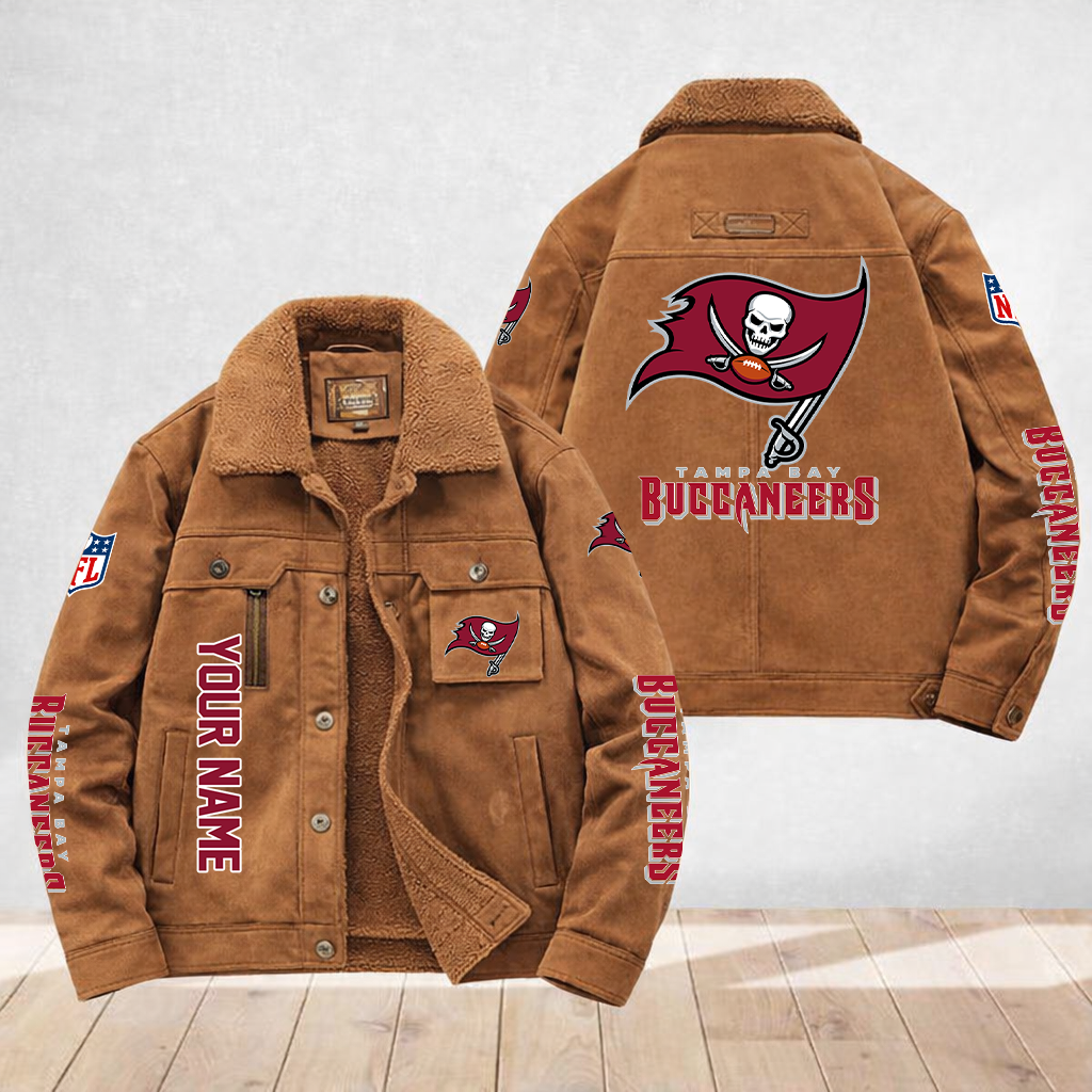 LIMITED EDITION - NEW CUSTOMIZED NFL10 TBB TAMPA BAY BUCCANEERS FLEECE JACKET