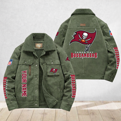 LIMITED EDITION - NEW CUSTOMIZED NFL10 TBB TAMPA BAY BUCCANEERS FLEECE JACKET