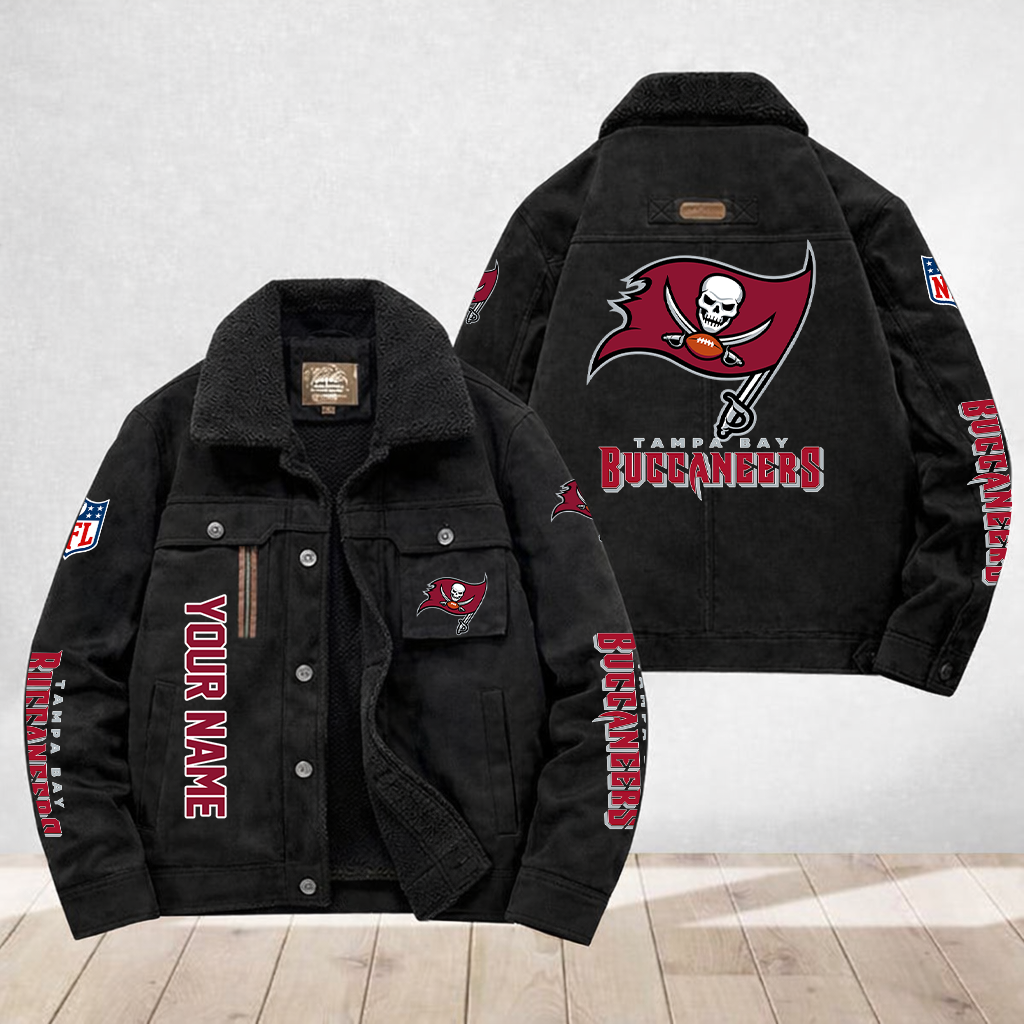 LIMITED EDITION - NEW CUSTOMIZED NFL10 TBB TAMPA BAY BUCCANEERS FLEECE JACKET