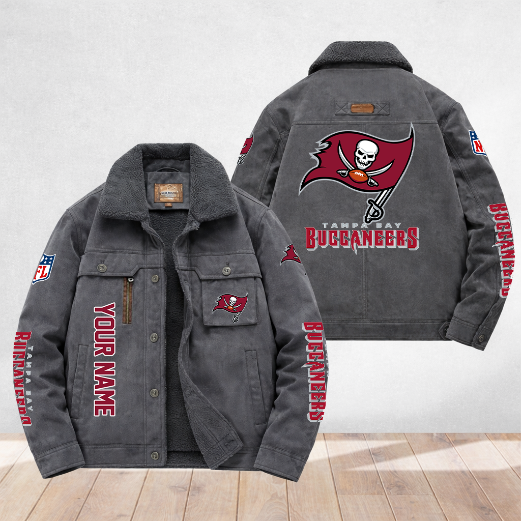 LIMITED EDITION - NEW CUSTOMIZED NFL10 TBB TAMPA BAY BUCCANEERS FLEECE JACKET