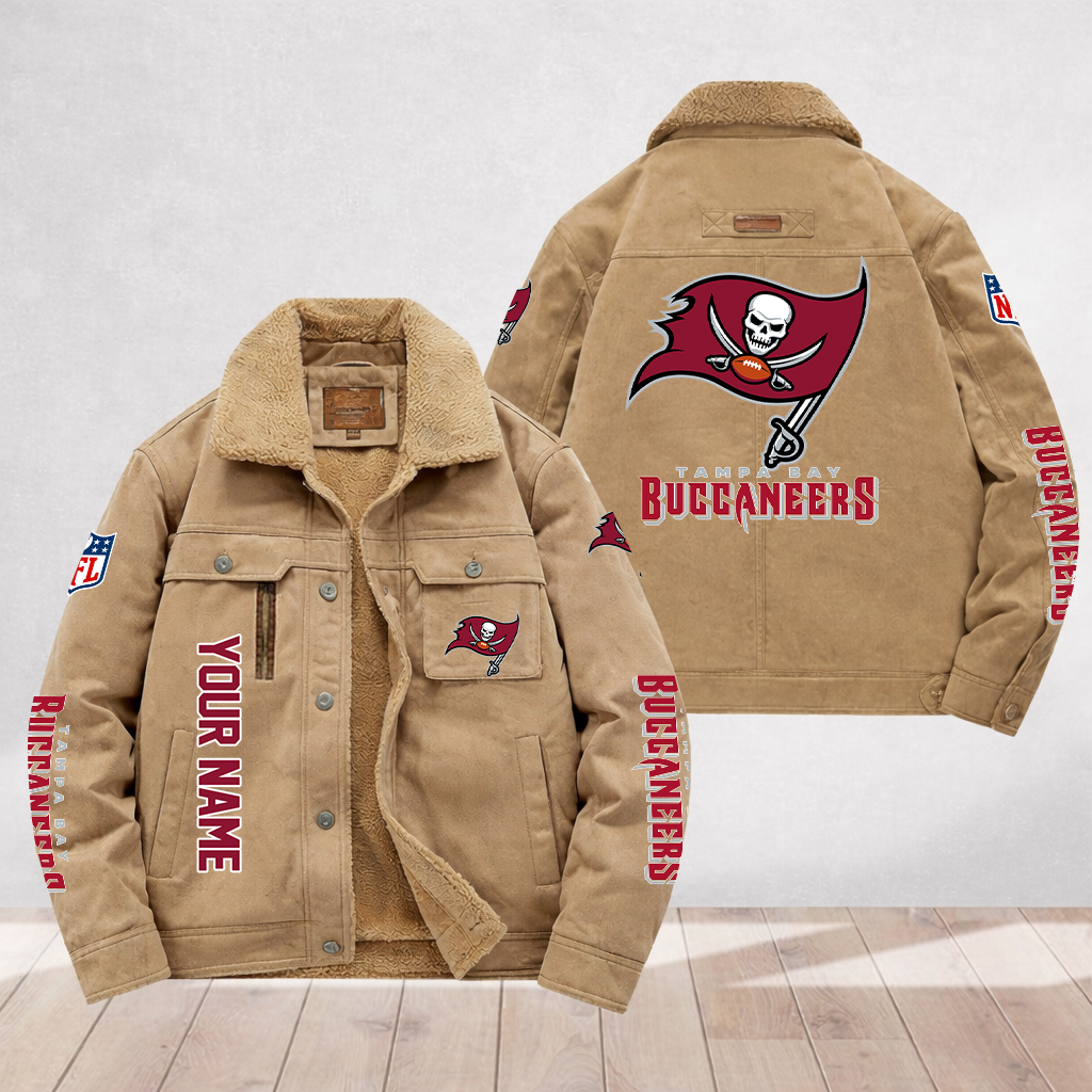 LIMITED EDITION - NEW CUSTOMIZED NFL10 TBB TAMPA BAY BUCCANEERS FLEECE JACKET