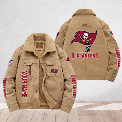 LIMITED EDITION - NEW CUSTOMIZED NFL10 TBB TAMPA BAY BUCCANEERS FLEECE JACKET