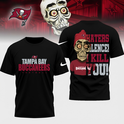 LIMITED EDITION - NEW CUSTOMIZED NFL10 TBB TAMPA BAY BUCCANEERS HATERS SILENCE I KILL YOU SHIRT