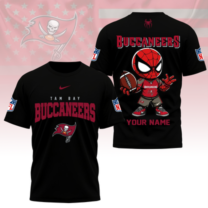 LIMITED EDITION - NEW CUSTOMIZED NFL10 TBB TAMPA BAY BUCCANEERS SPIDER HERO 3D SHIRT