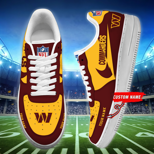 LIMITED EDITION - NEW CUSTOMIZED NFL12 WTC WASHINGTON COMMANDERS AF1 SNEAKERS