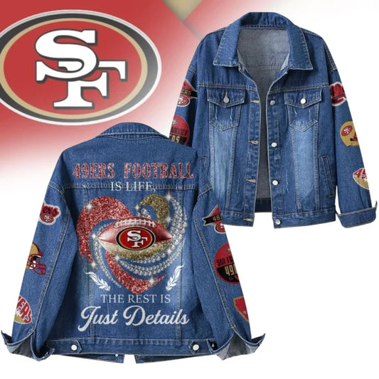 LIMITED EDITION - NEW PREMIUM NFL11 SF49 SAN FRANCISCO 49ERS DENIM JACKET