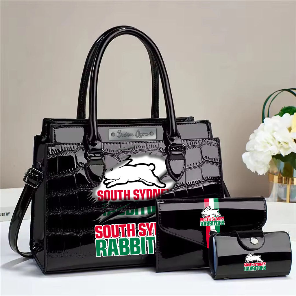 LIMITED EDITION - NEW 07 SSR PERSONALIZED EMBOSSED THREE-PIECE HANDBAG SET