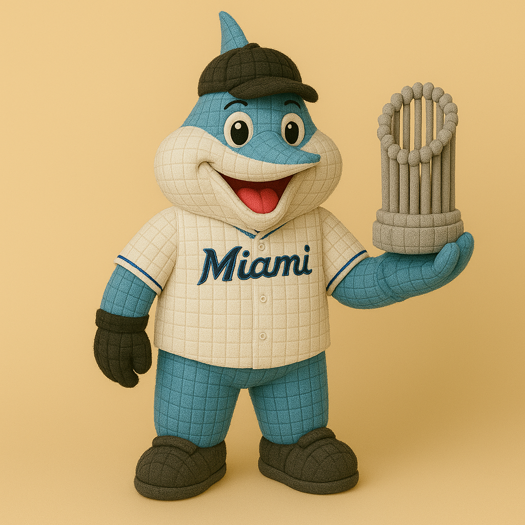 LIMITED EDITION - MLB 21 MML MIAMI MARLINS HANDMADE CROCHET