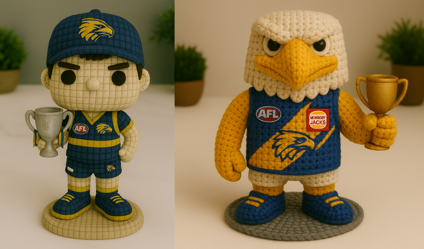 LIMITED EDITION - NEW 16 WCE HANMADE CROCHET ( Size 12cm )