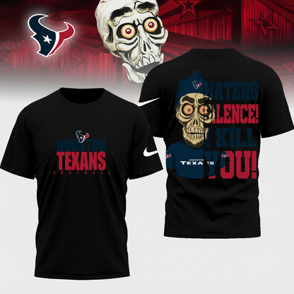 LIMITED EDITION - NEW CUSTOMIZED NFL15 HTT HOUSTON TEXANS HATERS SILENCE I KILL YOU SHIRT