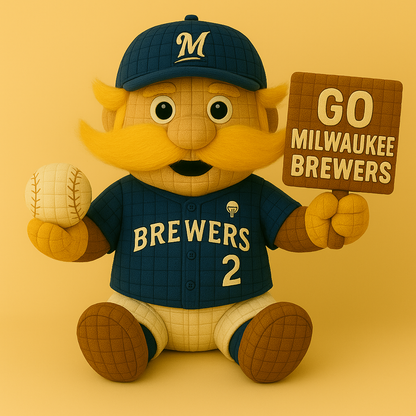 LIMITED EDITION - MLB 23 MWB MILWAUKEE BREWERS HANDMADE CROCHET