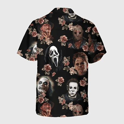 FLORAL HORROR MOVIE CHARACTERS HAWAIIAN SHIRT SPECIAL EDITION GIFT FOR FANS