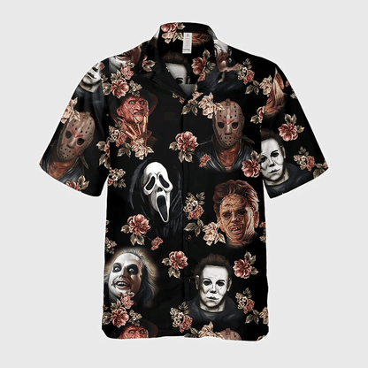 FLORAL HORROR MOVIE CHARACTERS HAWAIIAN SHIRT SPECIAL EDITION GIFT FOR FANS