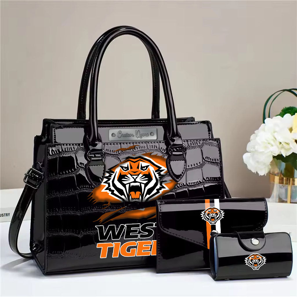 LIMITED EDITION - NEW 16 WTG PERSONALIZED EMBOSSED THREE-PIECE HANDBAG SET