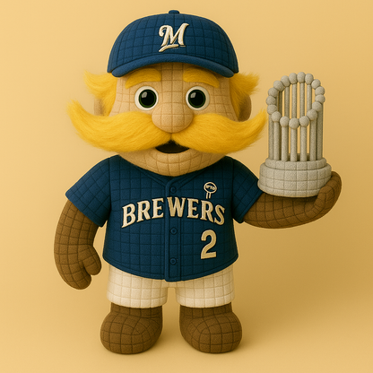 LIMITED EDITION - MLB 23 MWB MILWAUKEE BREWERS HANDMADE CROCHET