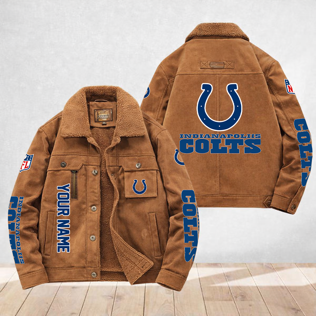 LIMITED EDITION - NEW CUSTOMIZED NFL17 IDC INDIANAPOLIS COLTS FLEECE JACKET