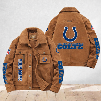 LIMITED EDITION - NEW CUSTOMIZED NFL17 IDC INDIANAPOLIS COLTS FLEECE JACKET