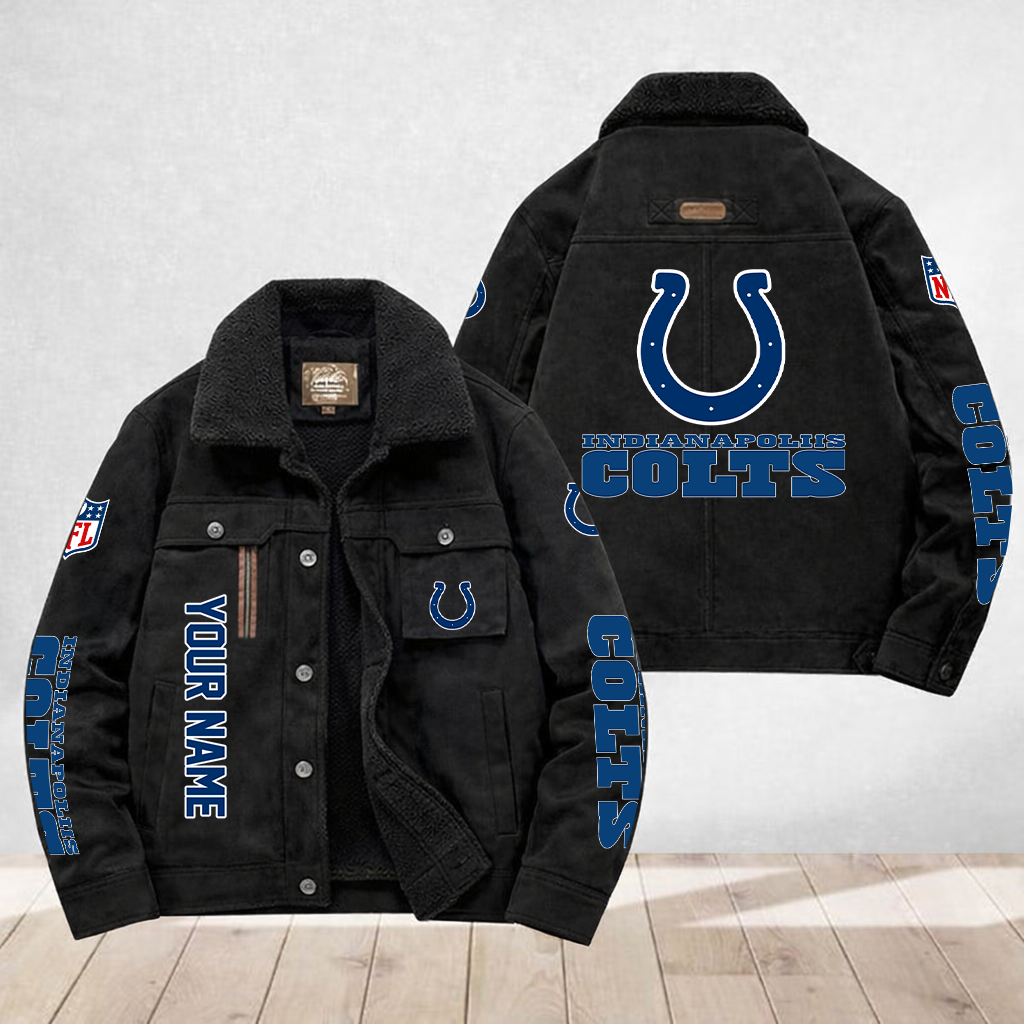LIMITED EDITION - NEW CUSTOMIZED NFL17 IDC INDIANAPOLIS COLTS FLEECE JACKET