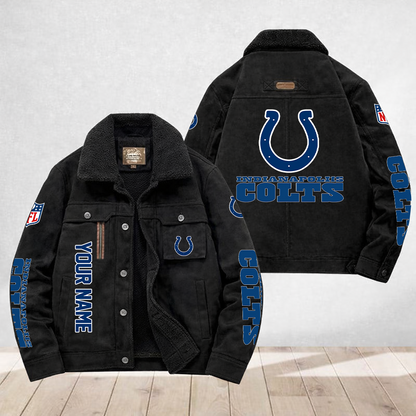 LIMITED EDITION - NEW CUSTOMIZED NFL17 IDC INDIANAPOLIS COLTS FLEECE JACKET