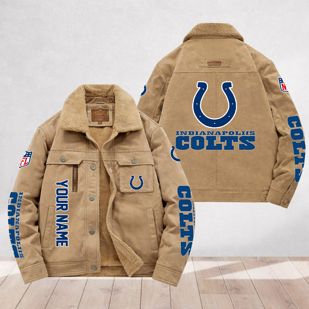 LIMITED EDITION - NEW CUSTOMIZED NFL17 IDC INDIANAPOLIS COLTS FLEECE JACKET