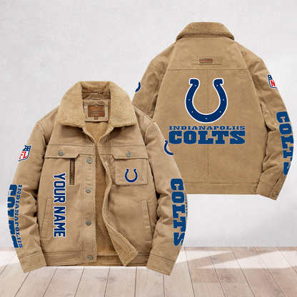 LIMITED EDITION - NEW CUSTOMIZED NFL17 IDC INDIANAPOLIS COLTS FLEECE JACKET