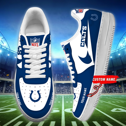 LIMITED EDITION - NEW CUSTOMIZED NFL17 IDC INDIANAPOLIS COLTS AF1 SNEAKERS