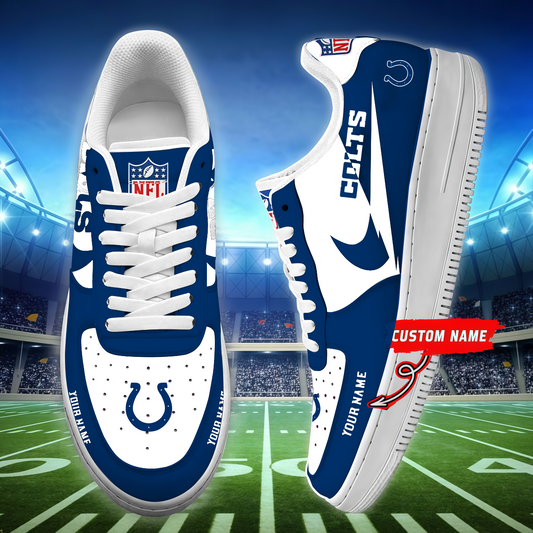 LIMITED EDITION - NEW CUSTOMIZED NFL17 IDC INDIANAPOLIS COLTS AF1 SNEAKERS