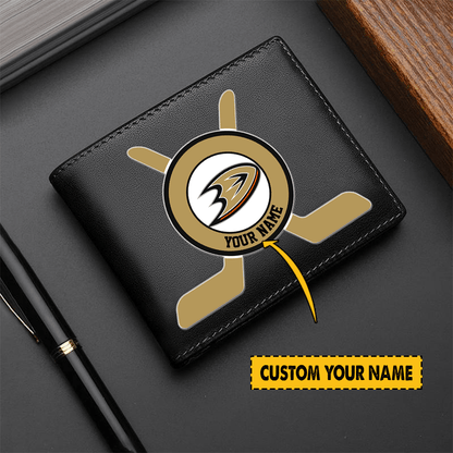 LIMITED EDITION - NEW CUSTOMIZED NHL09 AHD ANAHEIM DUCKS LEATHER WALLET