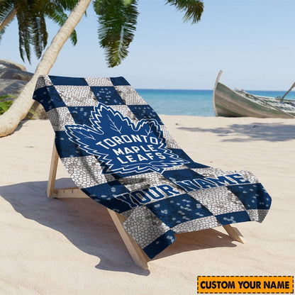 LIMITED EDITION - NEW CUSTOMIZED NHL23 TML TORONTO MAPLE LEAFS BEACH & BATH TOWEL