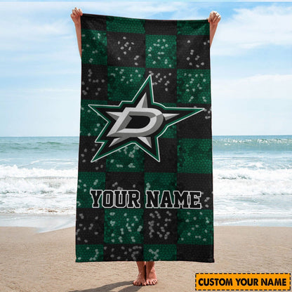 LIMITED EDITION - NEW CUSTOMIZED NHL15 DLS DALLAS STARS BEACH & BATH TOWEL